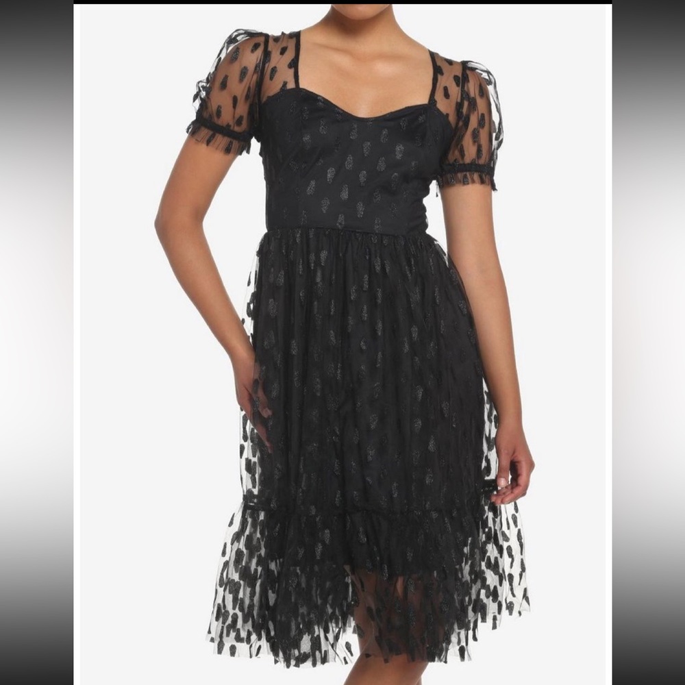 Coffin Glitter Mesh Dress
